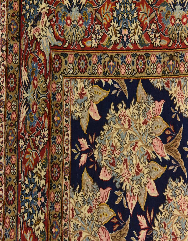Detail image of  7' x 10' 8  Hand Knotted Kashan Persian Rug