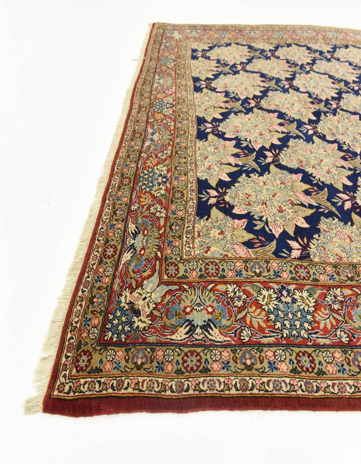 Detail image of  7' x 10' 8  Hand Knotted Kashan Persian Rug