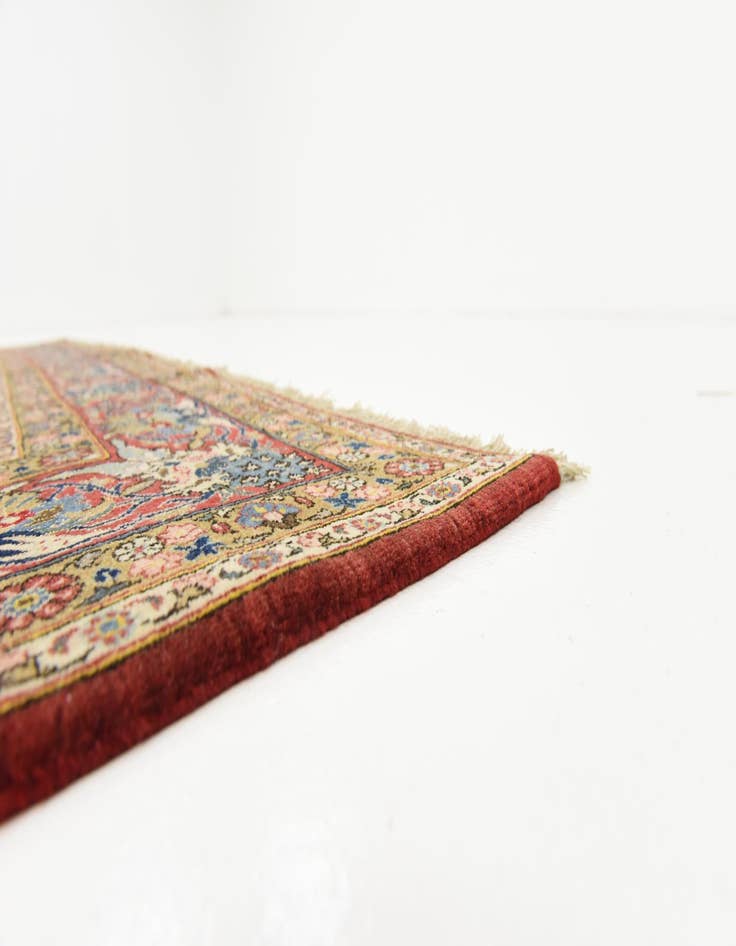 Detail image of  7' x 10' 8  Hand Knotted Kashan Persian Rug