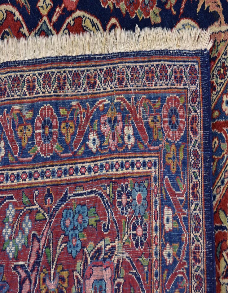 Detail image of  7' 9 x 11' 7  Hand Knotted Kashan Persian Rug