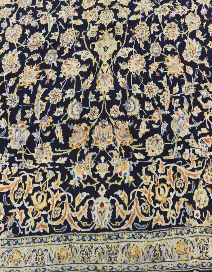 Detail image of  8' 9 x 12' 5  Hand Knotted Kashan Persian Wool Rug