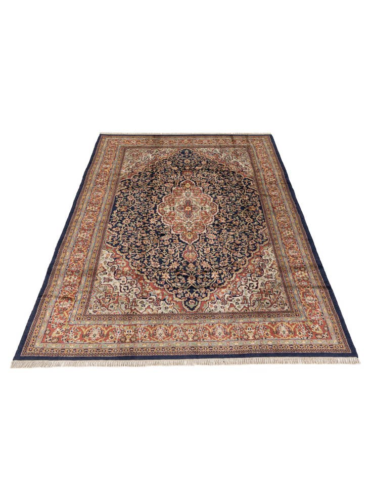 Detail image of  6' 1 x 9' 2  Hand Knotted Kashan Oriental Wool Rug