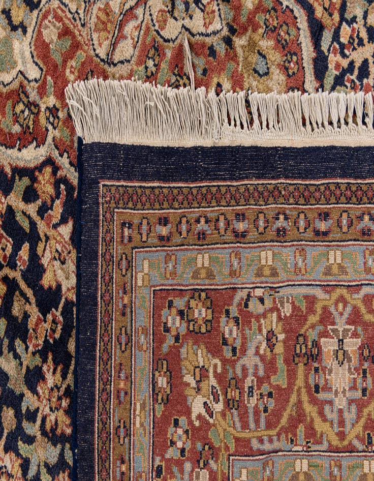 Detail image of  6' 1 x 9' 2  Hand Knotted Kashan Oriental Wool Rug