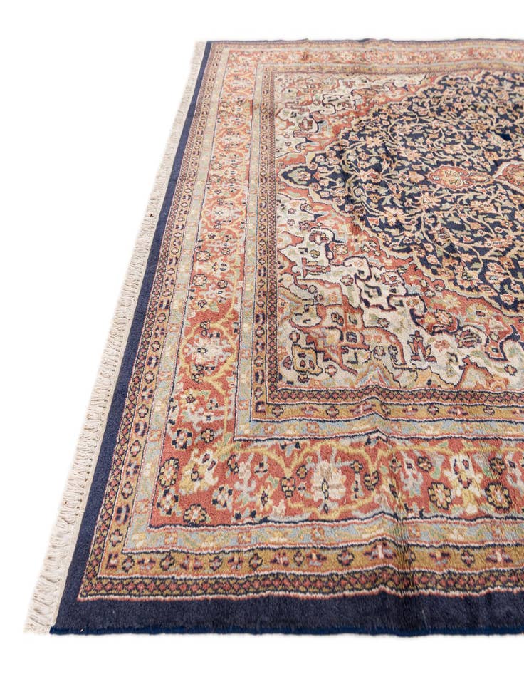 Detail image of  6' 1 x 9' 2  Hand Knotted Kashan Oriental Wool Rug