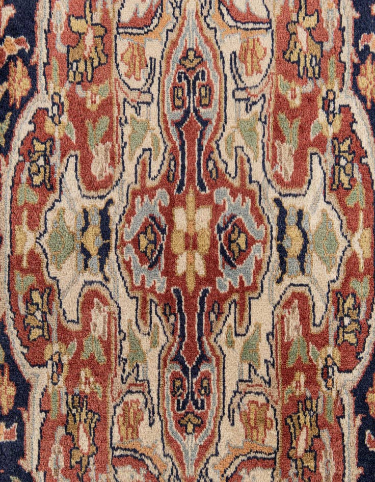Detail image of  6' 1 x 9' 2  Hand Knotted Kashan Oriental Wool Rug