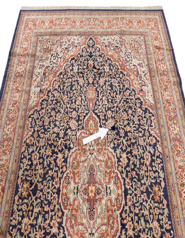 Detail image of  6' 1 x 9' 2  Hand Knotted Kashan Oriental Wool Rug