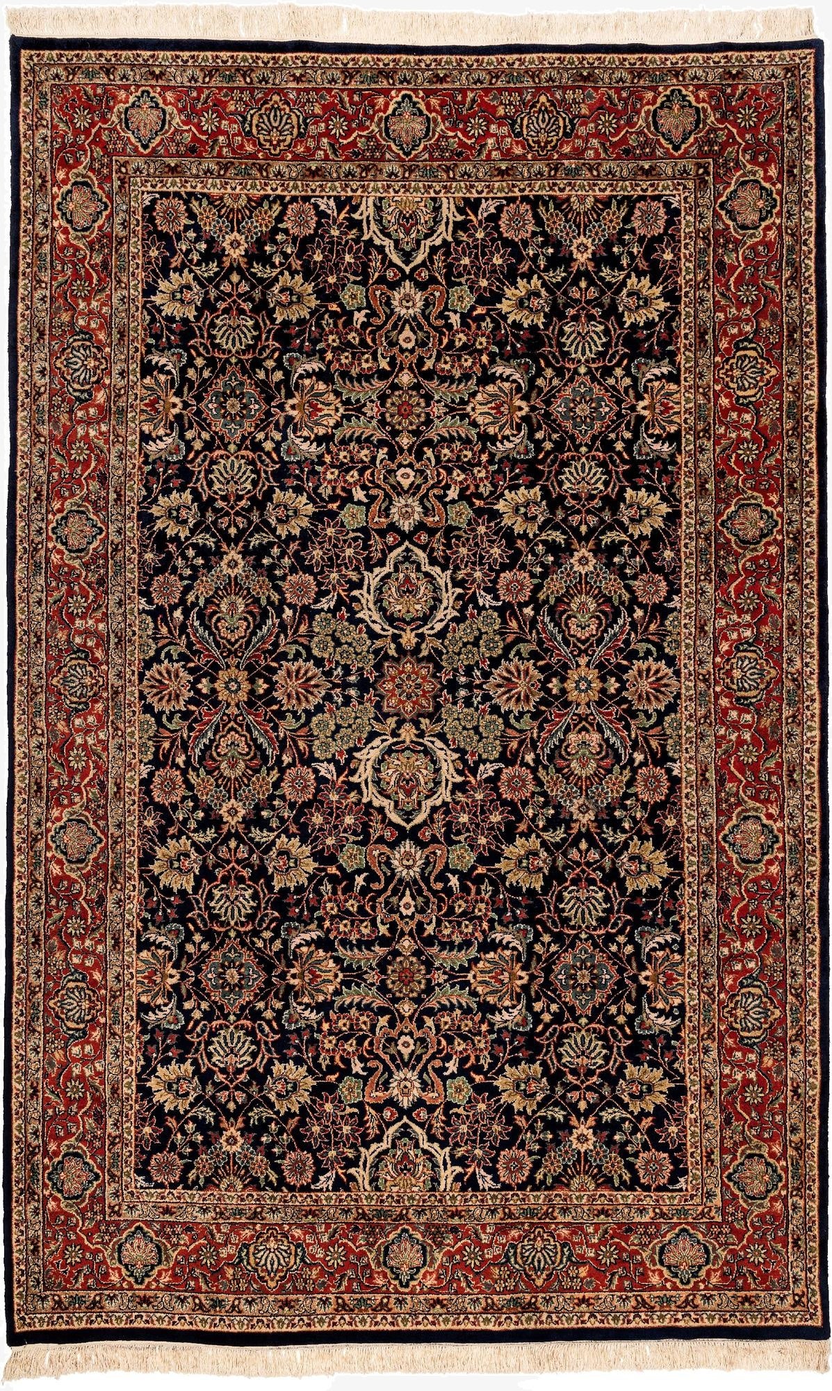  6' 6 x 10' 3  Hand Knotted Kashan Oriental Wool Rug