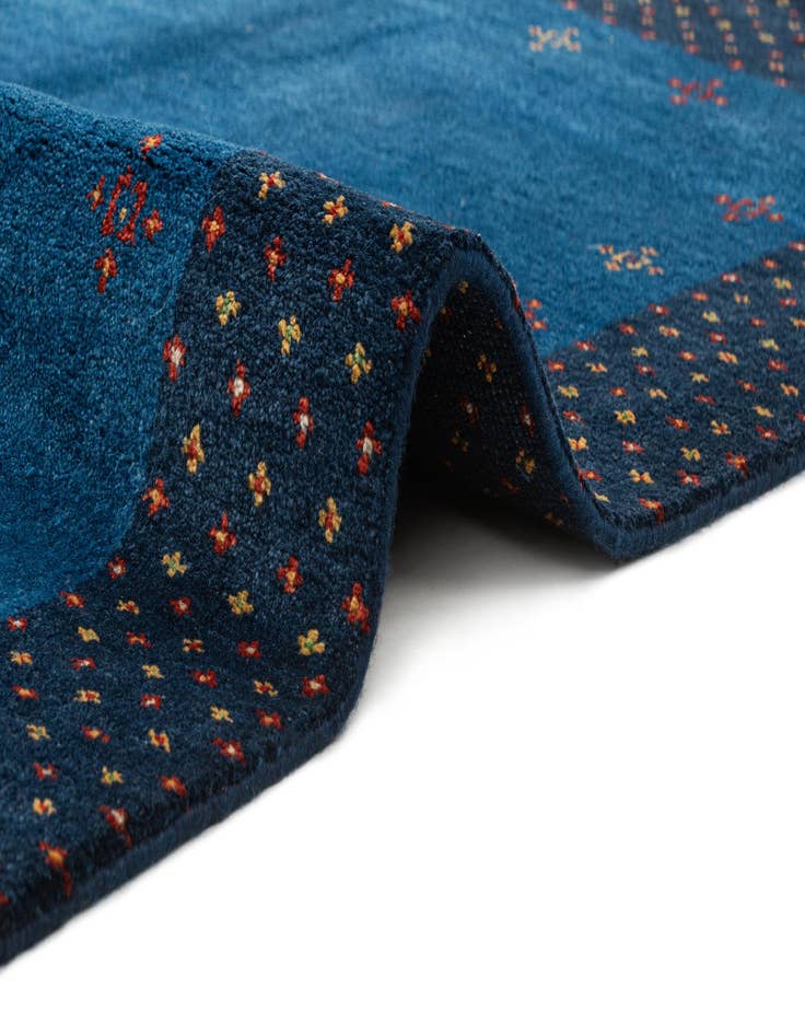 Detail image of  4' 8 x 6' 8  Hand Knotted Kashkuli Gabbeh Wool Rug