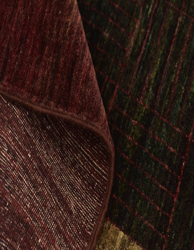 Detail image of  6' 6 x 9' 8  Hand Knotted Kashkuli Gabbeh Wool Rug