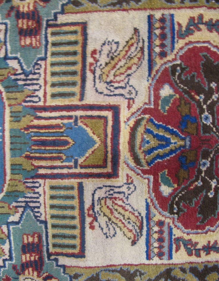 Detail image of 9' 6 x 13' 3 Hand Knotted Kashmar Persian Wool Rug