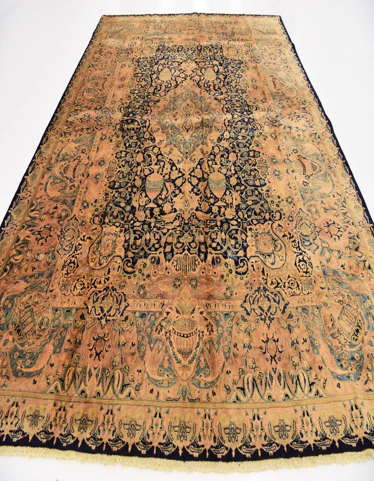 Detail image of  9' 10 x 12' 8  Hand Knotted Kashmar Persian Wool Rug