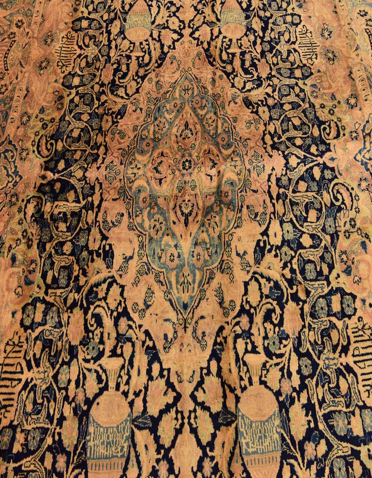 Detail image of  9' 10 x 12' 8  Hand Knotted Kashmar Persian Wool Rug