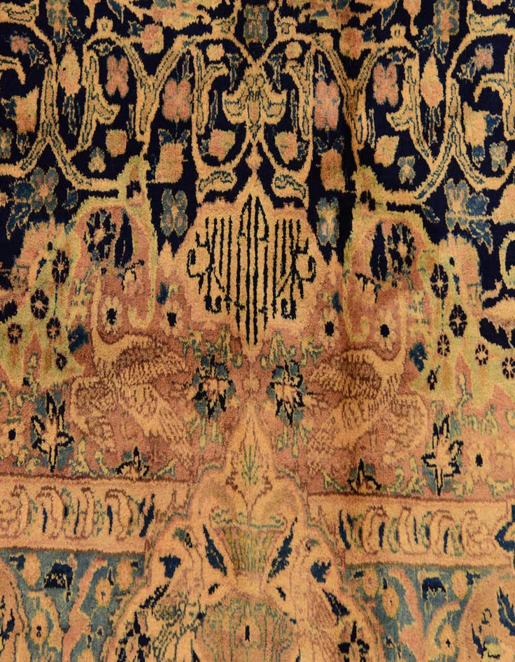 Detail image of  9' 10 x 12' 8  Hand Knotted Kashmar Persian Wool Rug