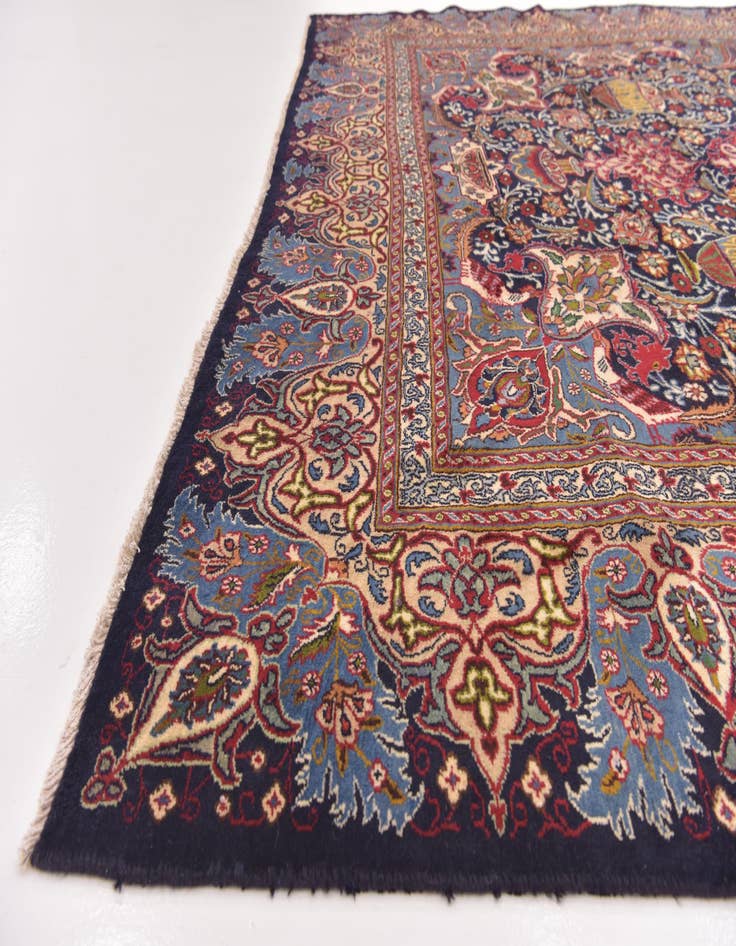Detail image of  9' 9 x 12' 5  Hand Knotted Kashmar Persian Wool Rug
