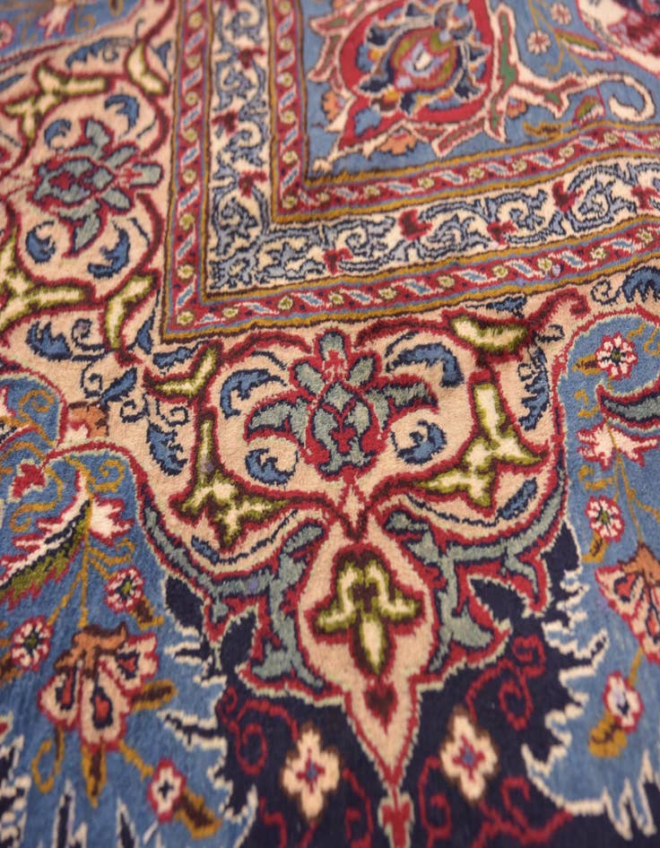 Detail image of  9' 9 x 12' 5  Hand Knotted Kashmar Persian Wool Rug