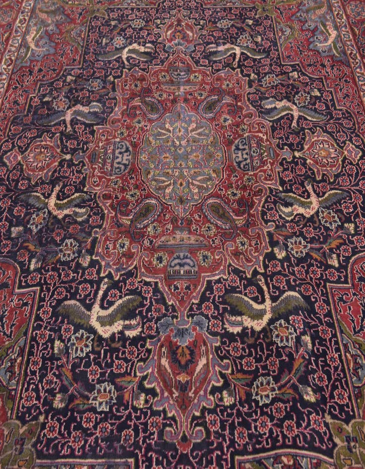 Detail image of  9' 8 x 12' 6  Hand Knotted Kashmar Persian Wool Rug