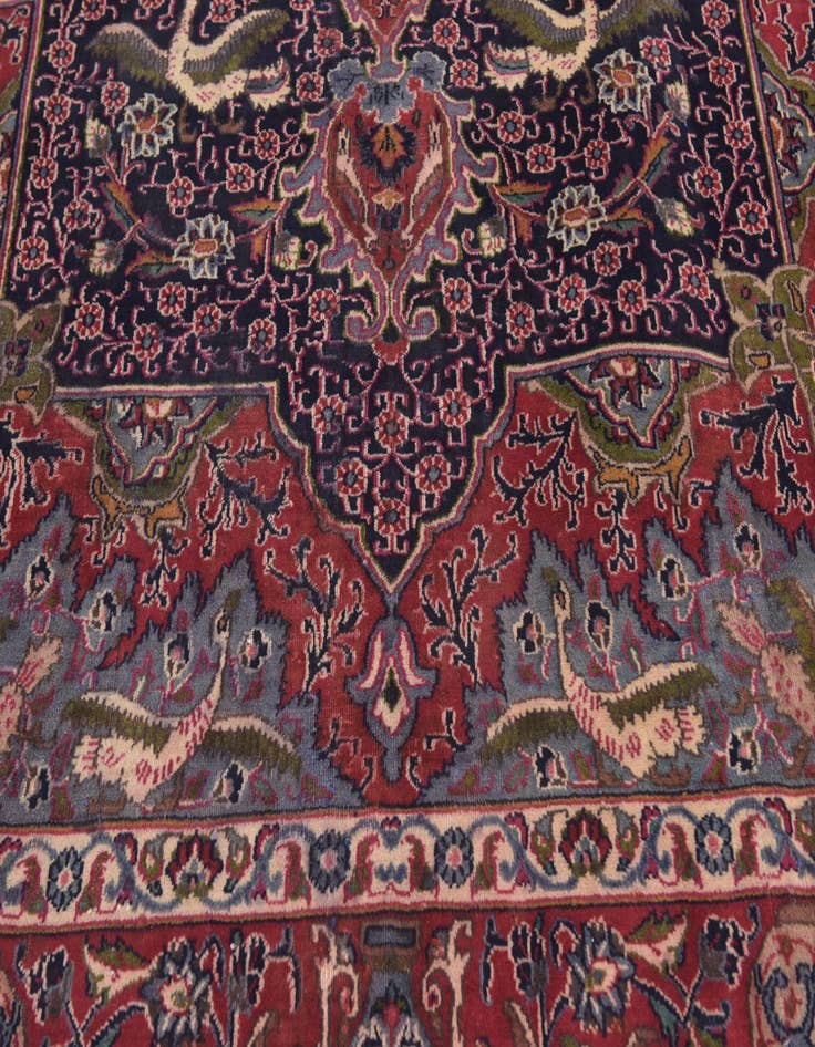 Detail image of  9' 8 x 12' 6  Hand Knotted Kashmar Persian Wool Rug