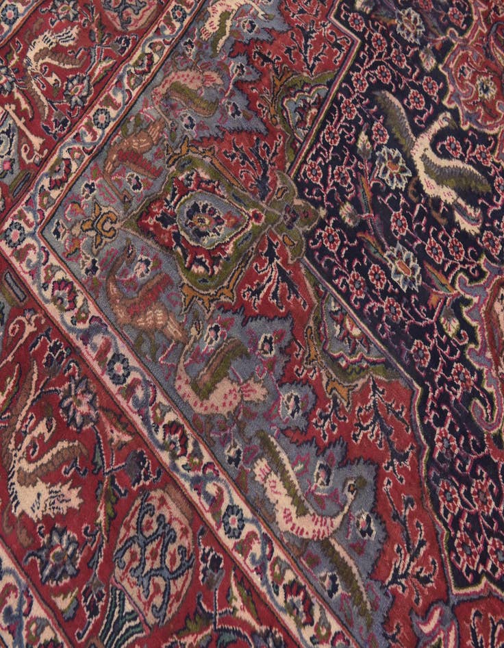 Detail image of  9' 8 x 12' 6  Hand Knotted Kashmar Persian Wool Rug