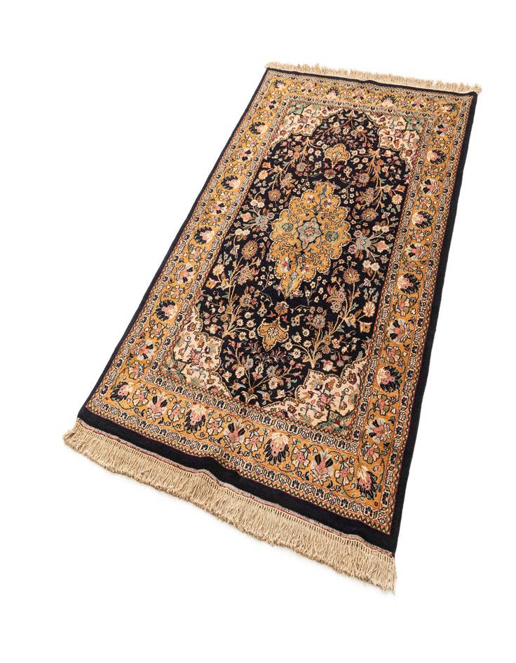 Detail image of  4' 4 x 6' 7  Hand Knotted Kashmir Oriental Wool Rug