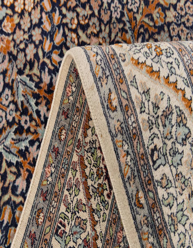 Detail image of  4' 8 x 7' 9  Hand Knotted Kashmir Oriental Wool Rug