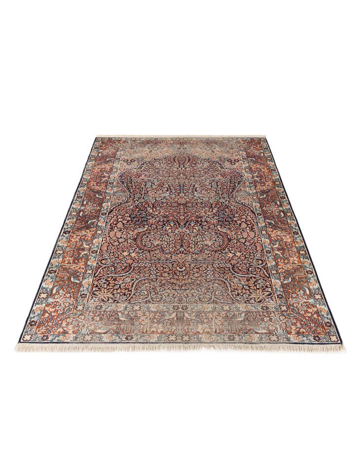 Detail image of  5' x 8'  Hand Knotted Kashmir Oriental Wool Rug