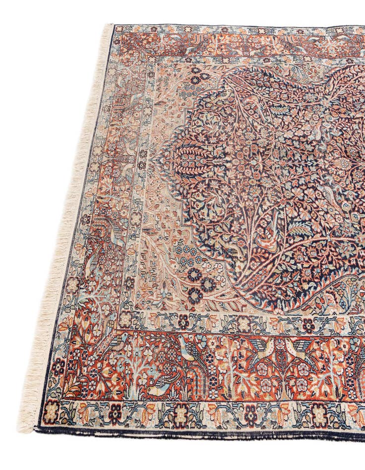 Detail image of  5' x 8'  Hand Knotted Kashmir Oriental Wool Rug