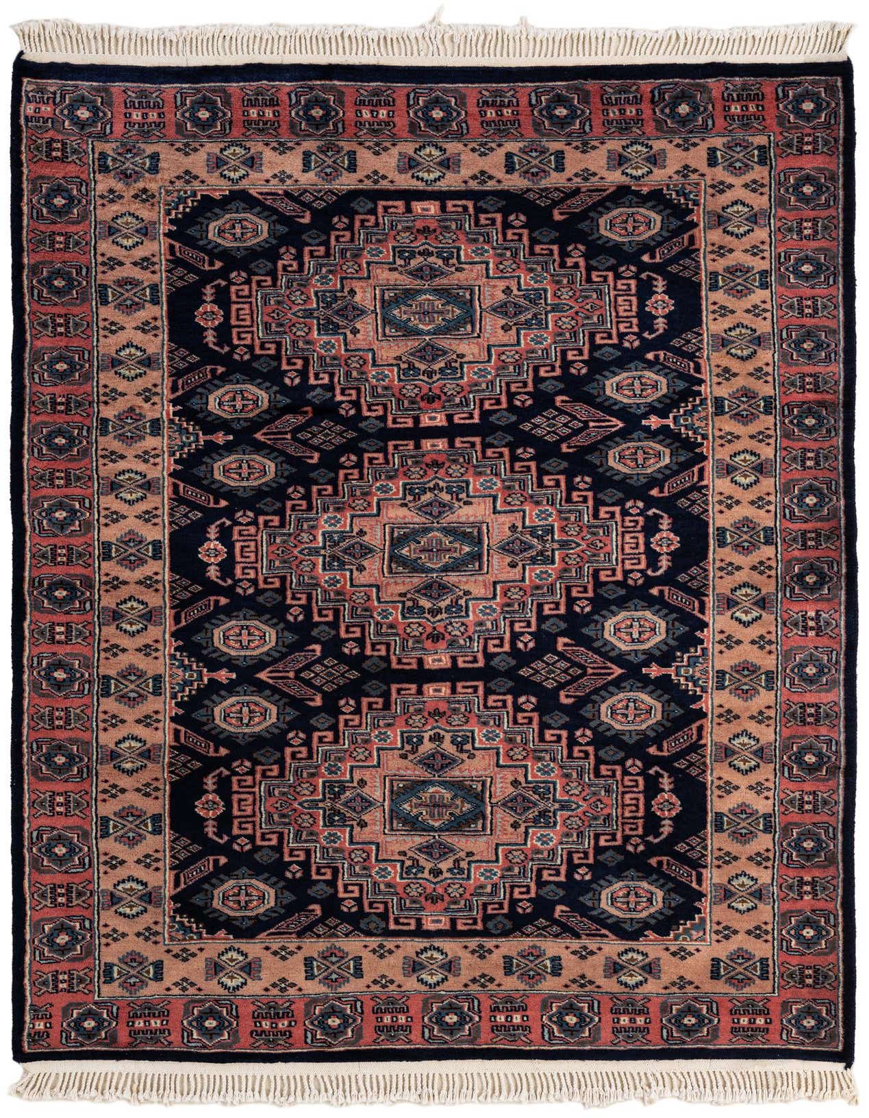 Primary image  4' 1 x 6'  Hand Knotted Kazak Oriental Wool Rug