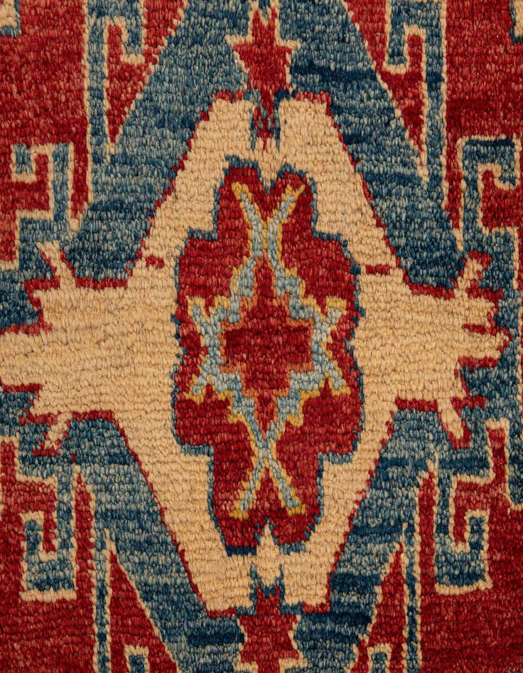 Detail image of  6' 3 x 8' 11  Hand Knotted Kazak Wool Rug