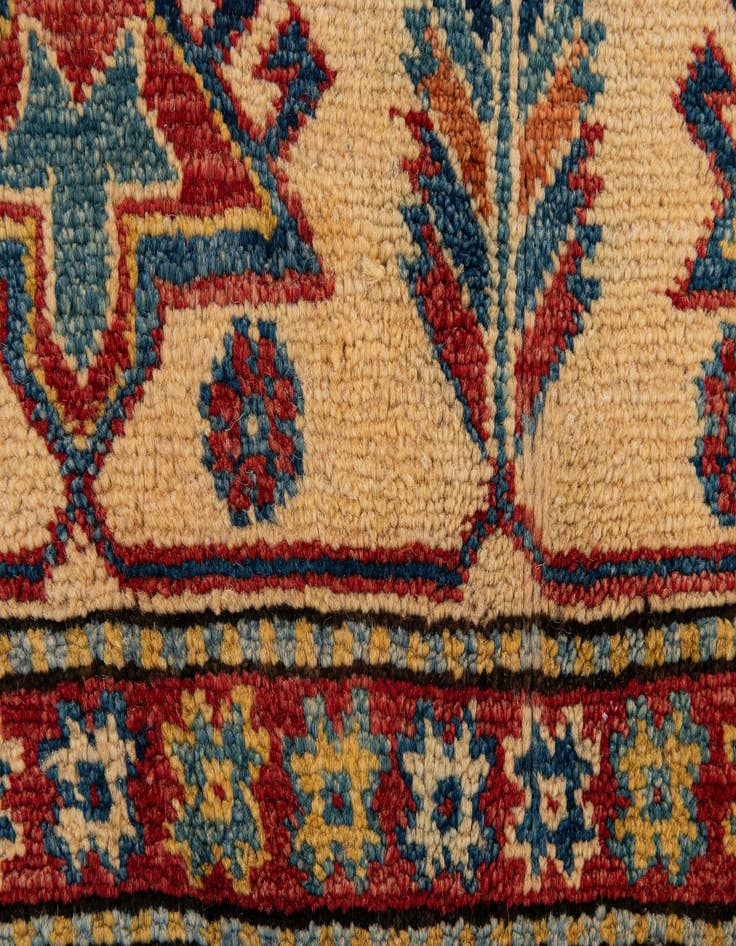 Detail image of  6' 3 x 8' 11  Hand Knotted Kazak Wool Rug