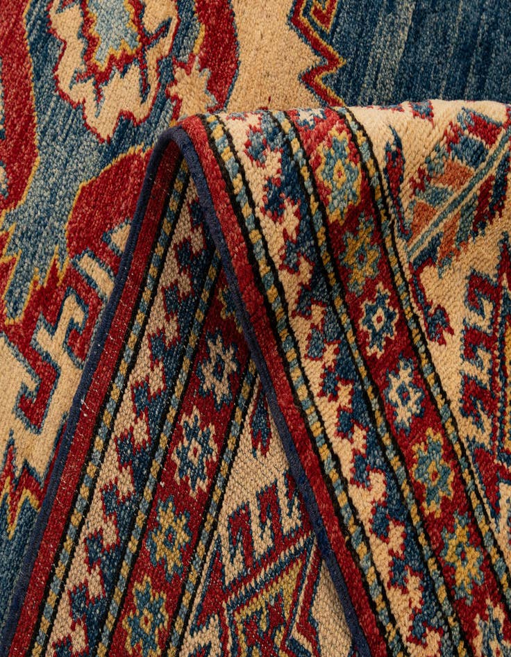 Detail image of  6' 3 x 8' 11  Hand Knotted Kazak Wool Rug