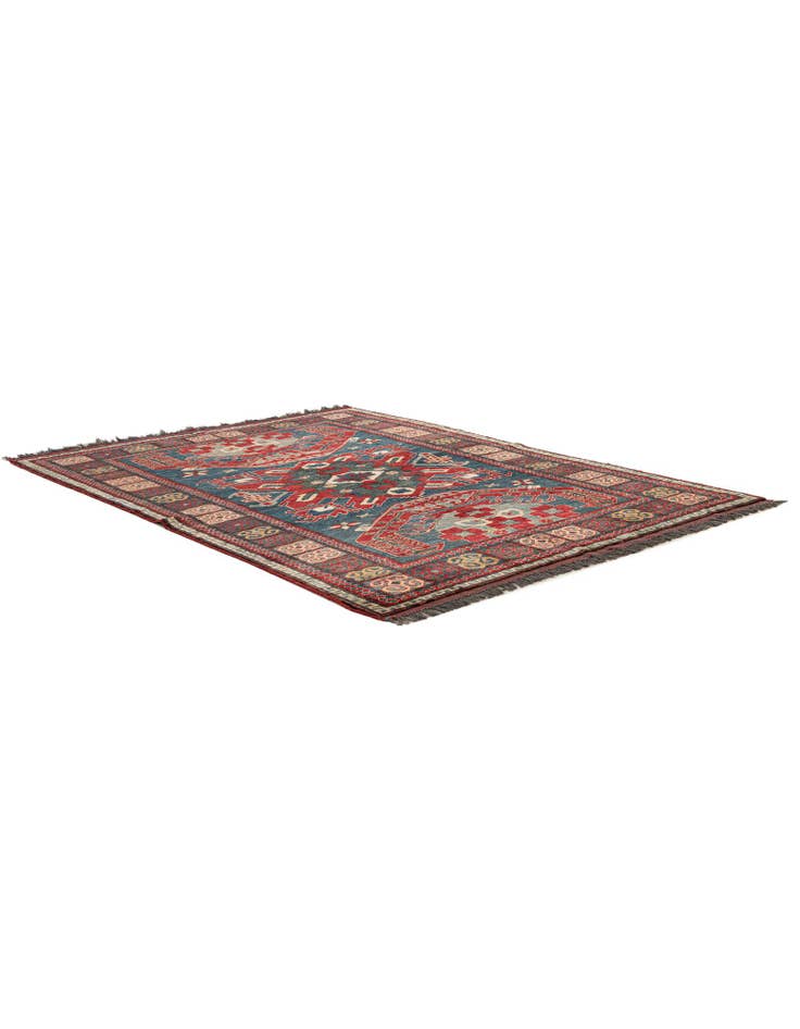 Detail image of  5' x 6' 11  Hand Knotted Kazak Wool Rug