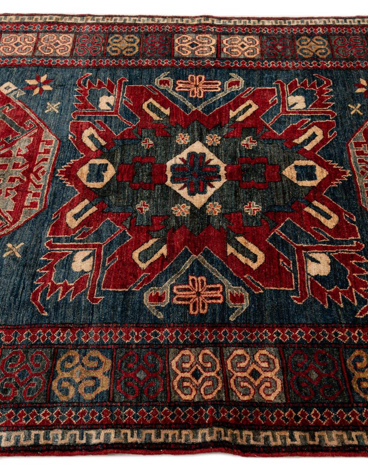 Detail image of  5' x 6' 11  Hand Knotted Kazak Wool Rug