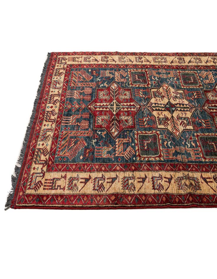 Detail image of  5' 1 x 6' 10  Hand Knotted Kazak Wool Rug