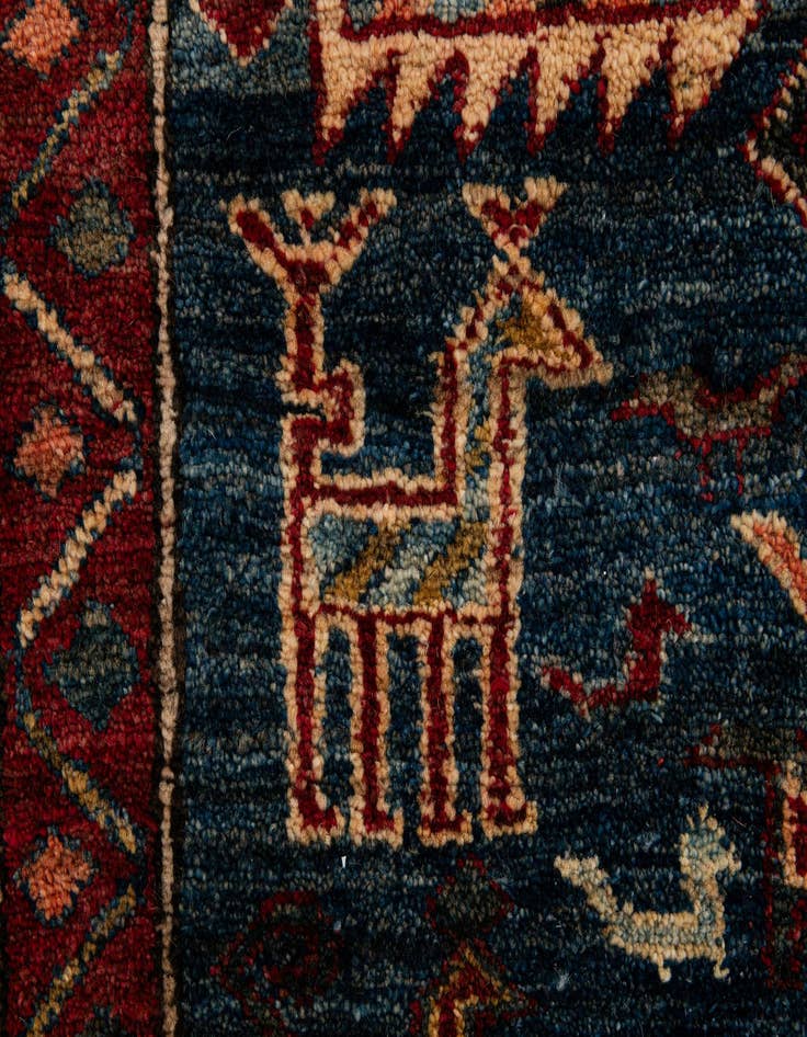 Detail image of  5' 1 x 6' 10  Hand Knotted Kazak Wool Rug