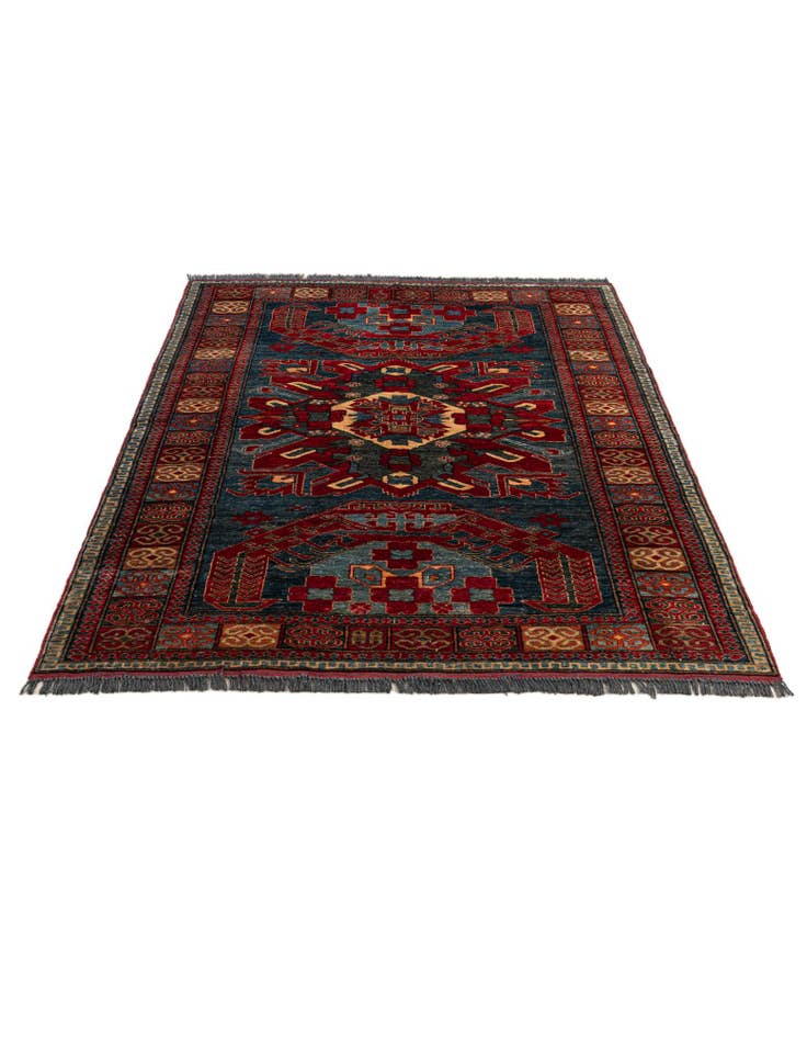 Detail image of  5' 2 x 8'  Hand Knotted Kazak Wool Rug