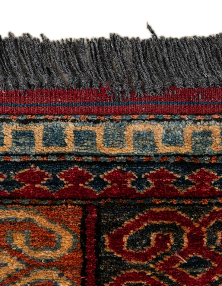 Detail image of  5' 2 x 8'  Hand Knotted Kazak Wool Rug