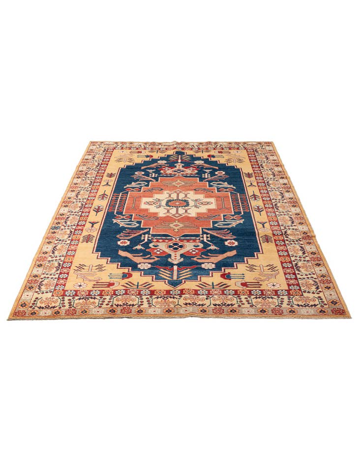 Detail image of  7' 3 x 9' 10  Hand Knotted Kazak Wool Rug