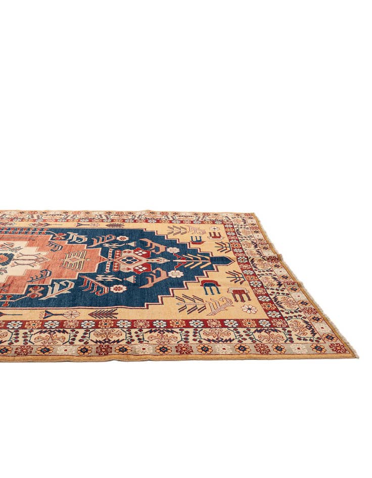 Detail image of  7' 3 x 9' 10  Hand Knotted Kazak Wool Rug