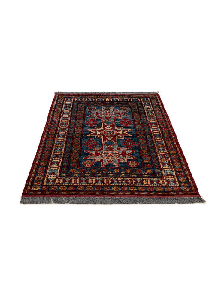 Detail image of  4' 1 x 5' 8  Hand Knotted Kazak Wool Rug