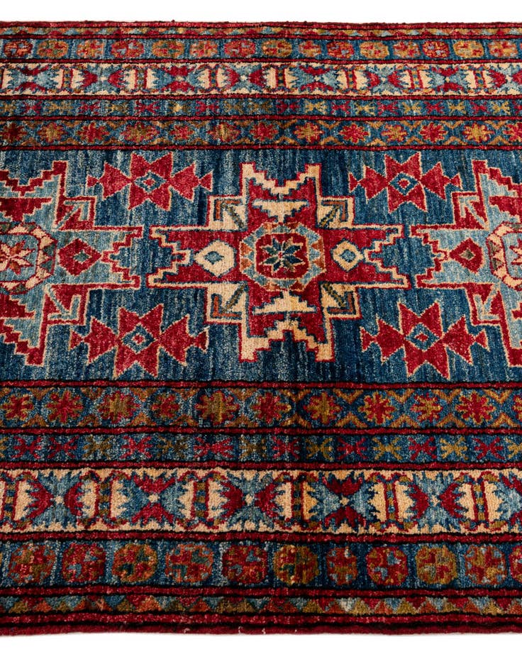 Detail image of  4' 1 x 5' 8  Hand Knotted Kazak Wool Rug
