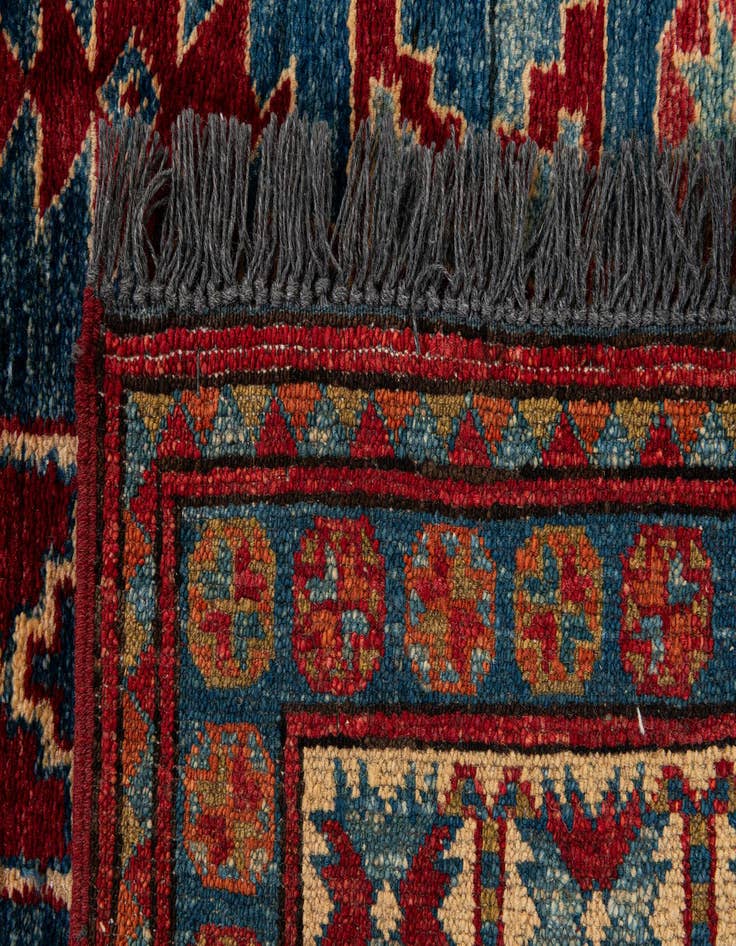 Detail image of  3' 2 x 4' 7  Hand Knotted Kazak Wool Rug