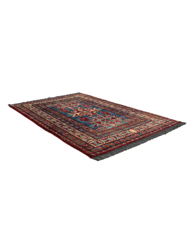 Detail image of  3' 2 x 4' 7  Hand Knotted Kazak Wool Rug