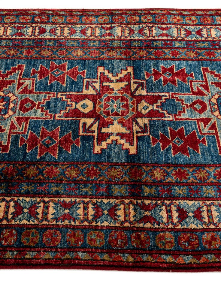 Detail image of  3' 2 x 4' 7  Hand Knotted Kazak Wool Rug