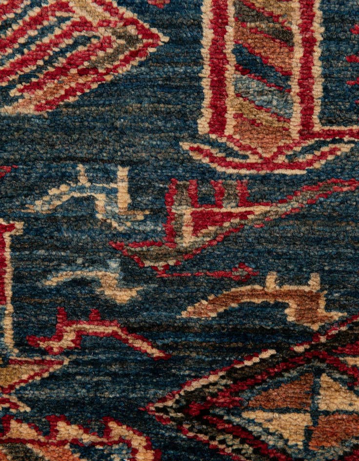 Detail image of  5' x 6' 9  Hand Knotted Kazak Wool Rug