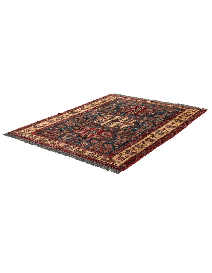 Detail image of  5' x 6' 9  Hand Knotted Kazak Wool Rug