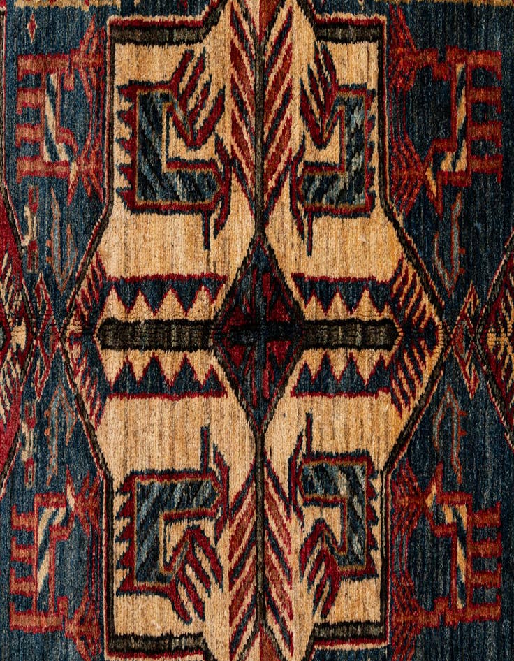 Detail image of  5' x 6' 9  Hand Knotted Kazak Wool Rug