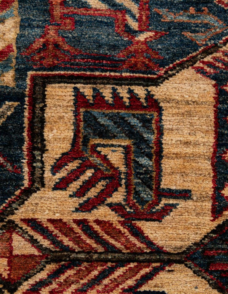 Detail image of  5' x 6' 9  Hand Knotted Kazak Wool Rug