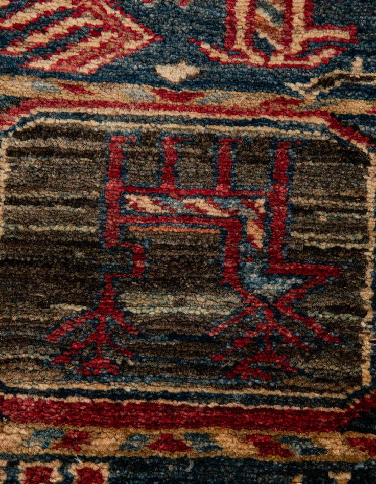 Detail image of  5' x 6' 9  Hand Knotted Kazak Wool Rug