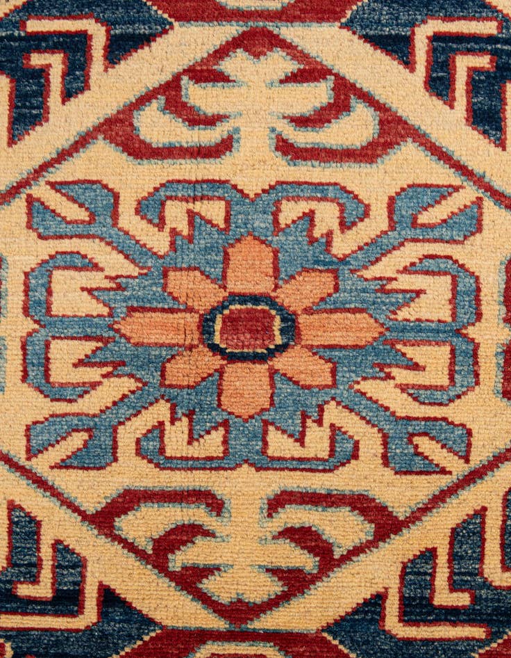 Detail image of  6' x 7' 9  Hand Knotted Kazak Wool Rug
