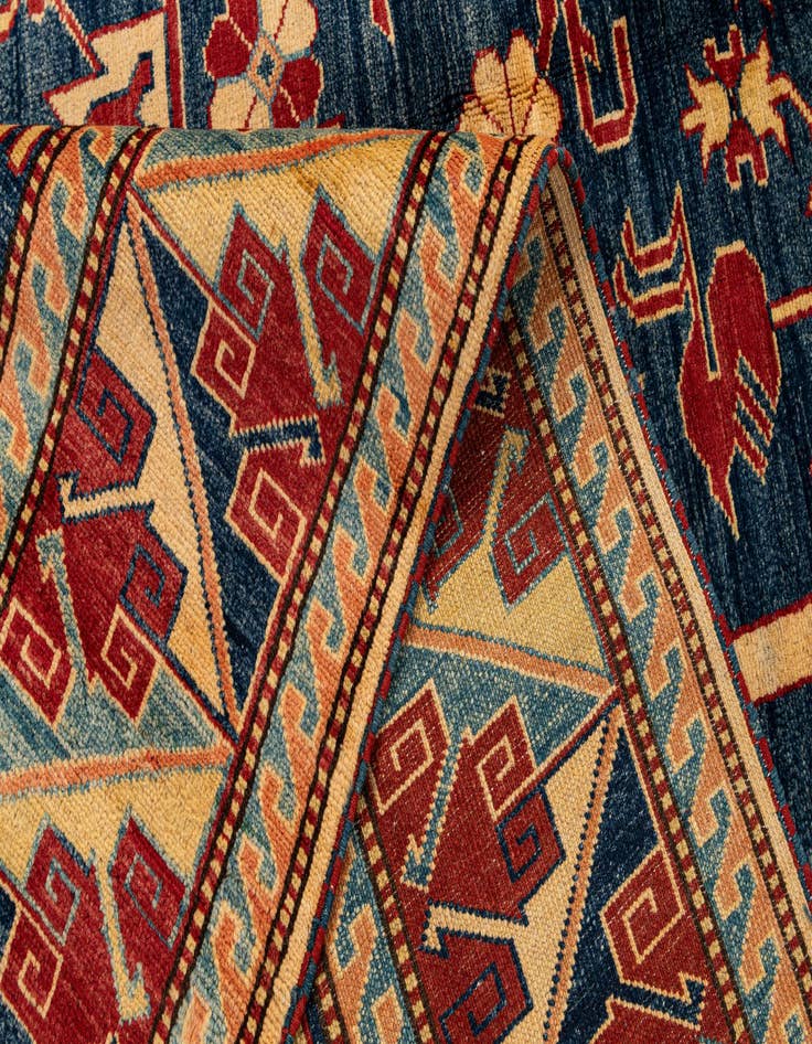Detail image of  6' x 7' 9  Hand Knotted Kazak Wool Rug